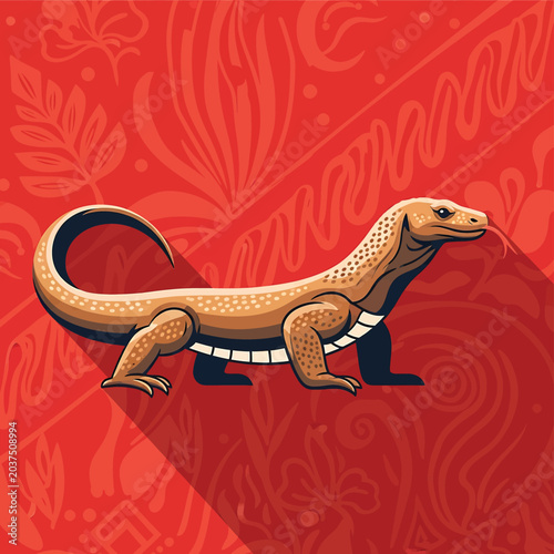 Φωτογραφία Illustration of a lizard creature.