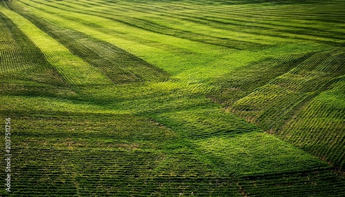 Freshly Scarified Lawn Texture In Early Spring