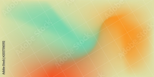 Abstract mesh gradient background with a soft, blurred blend of orange and teal colors