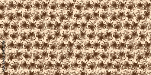 Seamless Pattern Fan Palm Leaf Tropical Exotic Botanical Element