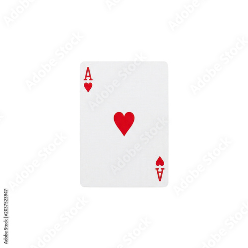 Ace of hearts playing card