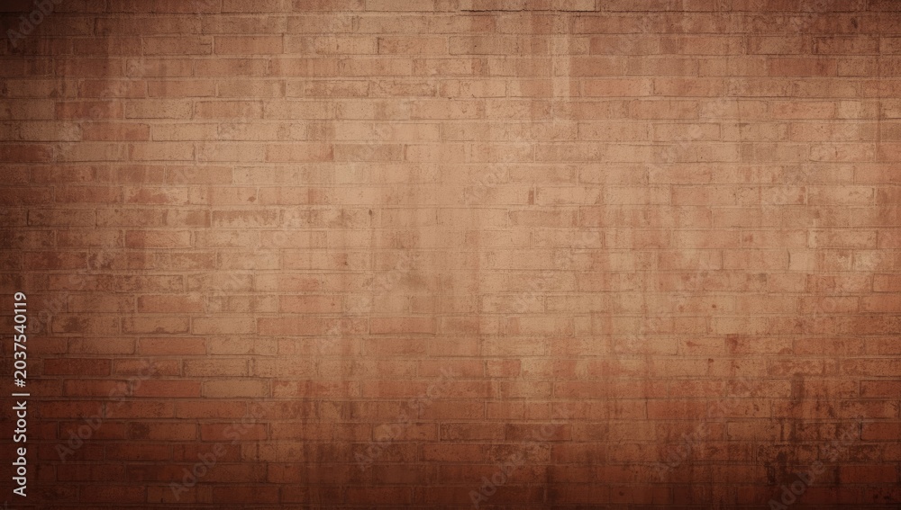 Fototapeta premium aged brick wall background with smooth texture and copy space area