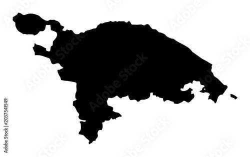 Thurgau Canton map silhouette