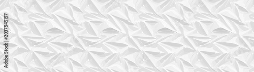 Cuadro en lienzo Seamless white paper texture illustration with abstract rustic crinkled vector d