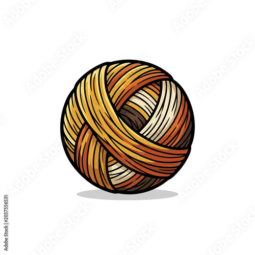 Yarn ball vector illustration