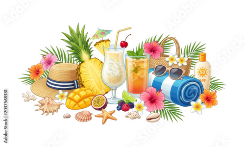 Bild auf Leinwand Summer necessities