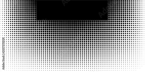 Abstract geometric black and white deco art halftone hexagone  and triangle print pattern, eps10, vector