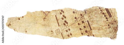 Torn Sheet Music Fragment