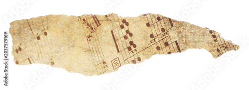 Torn Sheet Music Fragment