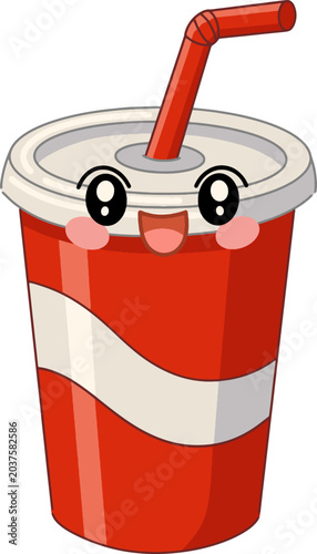 PrintCute Soda Cup Character Illustration