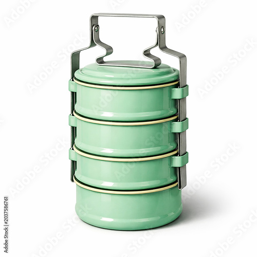Green Multi-Tier Tiffin Carrier