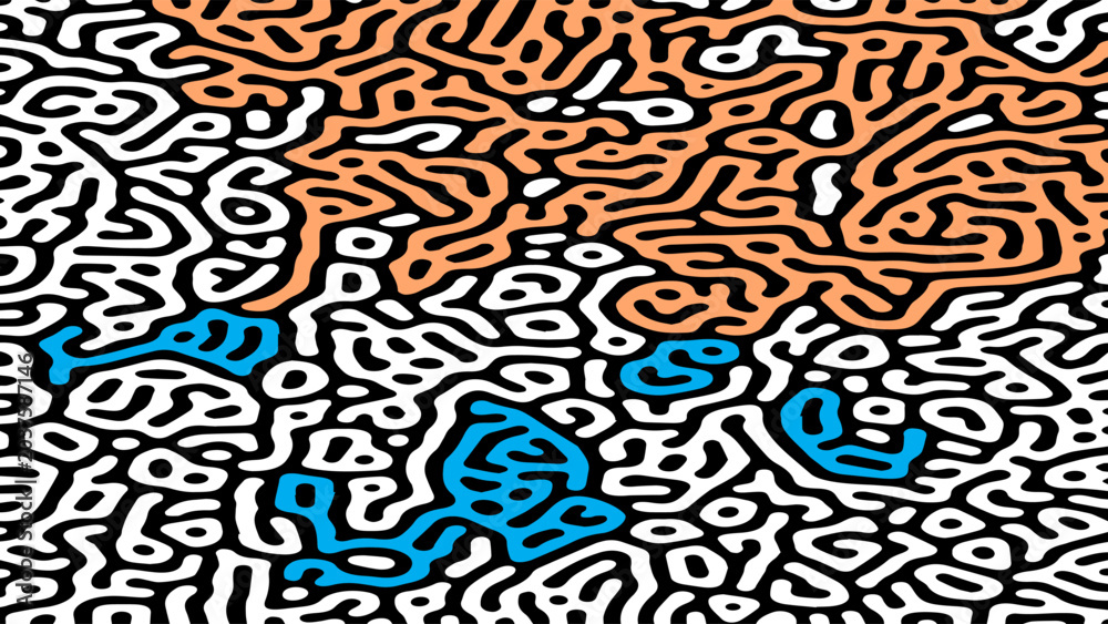 Fototapeta premium Abstract Colorful Lines Turing Pattern Rough Design Reaction Diffusion Background Vector. Good for Wallpaper, Cover Design, Poster 