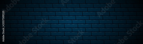 Konstfotografi Dark blue nightly realistic brick wall