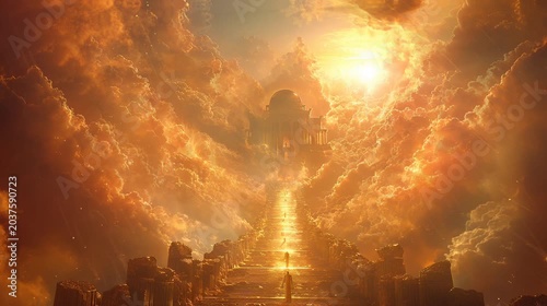 Mystical Interdimensional Gateway Floating Above Intense Cloud Formation