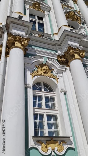 Walking around the famous Hermitage Museum in St Petersburg