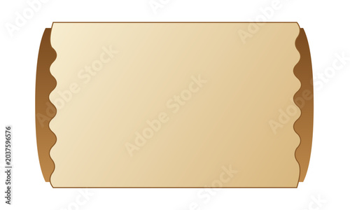 Vintage Blank Scroll Banner Parchment Paper Ribbon Vector