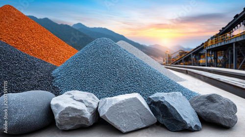 Gravel aggregate quarry mining rock stone industrial
