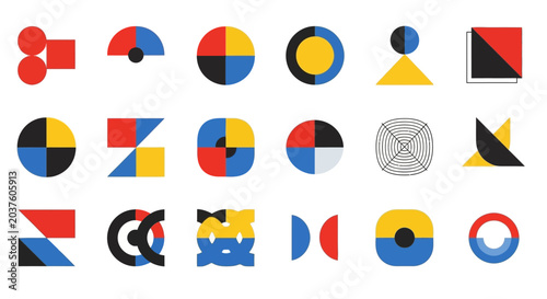 Geometric Shapes Abstract Background - Modern Design Elements