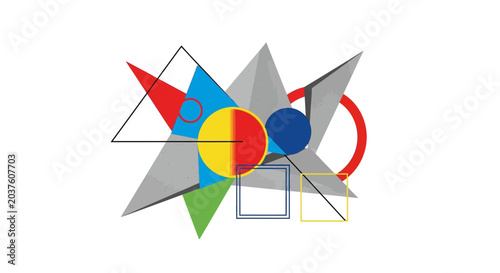 Geometric Abstract Art Composition