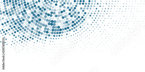 Tableau sur toile Vector Blue Gradient Transparent Vector Halftone Background Modern Crossed Dots Pattern