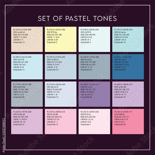 Dusty Plum and Berry Pastel Color Palette Grid