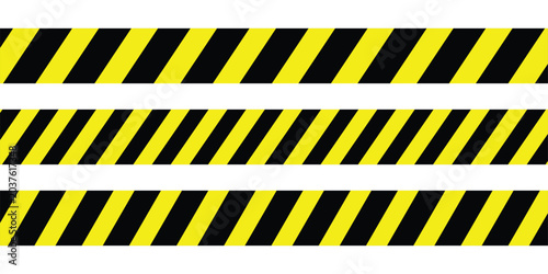 Obraz na plátne Abstract line warning stripe art vector design to mark physical hazards, low-hanging obstacles, and designated clear zones