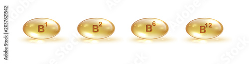 Set of amber oily liquid gel capsules for pharmaceutical medical treatment and wellness dietary supplement vector