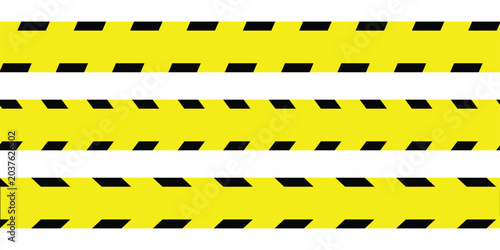 Fotografía Diagonal striped hazard warning tape vector art elements