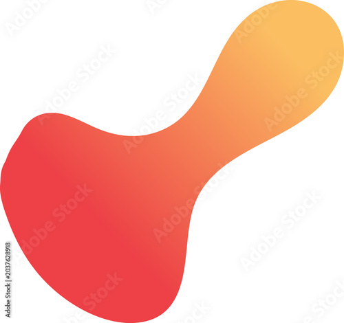 Fotografie colorful gradient blob organic freeform shape design elements
