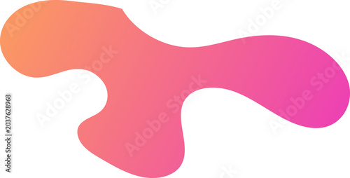 Fotografie colorful gradient blob organic freeform shape design elements