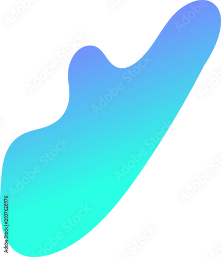 Tableau sur toile colorful gradient blob organic freeform shape design elements