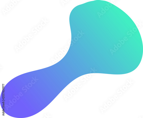 Schilderij op canvas colorful gradient blob organic freeform shape design elements