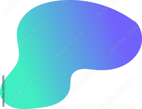 Foto colorful gradient blob organic freeform shape design elements
