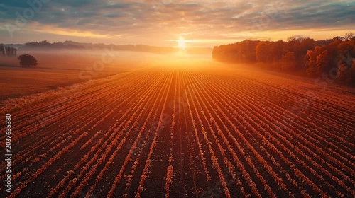 Dramatic Golden Wheat Field Landscape Video During Afternoon Light
