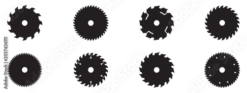 Obraz na płótnie Circular saw blade icon set