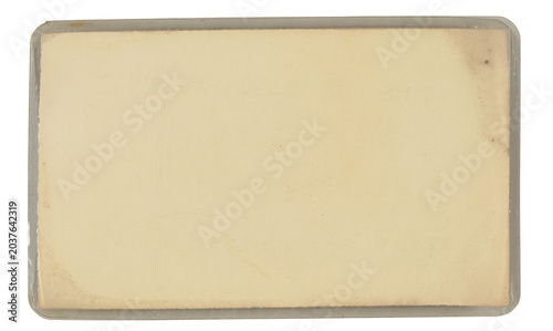 Tableau sur toile Blank retro laminated ID card template with plastic border, isolated on transparent background (PNG) for retro driver's licenses, historical identification badges, vintage membership cards, etc