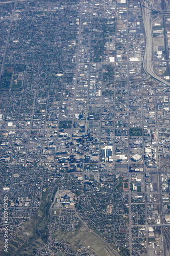 Aerial view of Salt Lake City, Utah