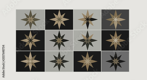 Geometric Star Pattern on Textured Grids