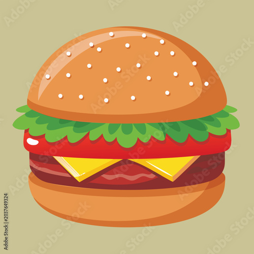 Cartoon depiction of a hamburger