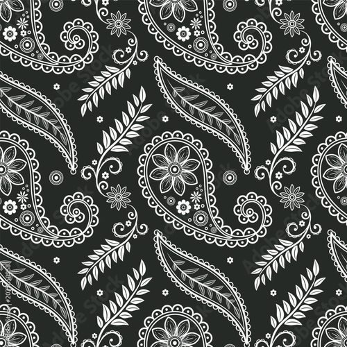 traditional paisley floral pattern textile all over seamless pattern