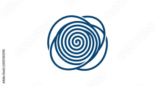 Tableau sur toile Abstract Blue Swirl Pattern Graphic Design Element.