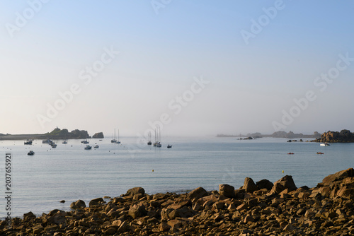 Magnifique paysage de mer à Port-Blanc Penvénan en Bretagne