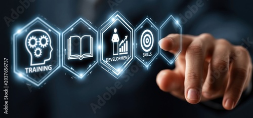 Digital training and skills development interface