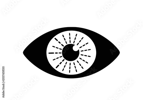Detailed illustration of a human eye.
