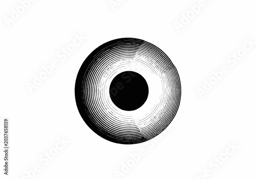 Detailed illustration of an eyeball.