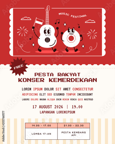 Indonesia Independence Day Music Festival Poster