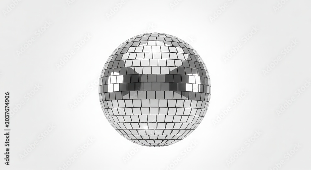Fototapeta premium Disco ball shiny reflective surface closeup.