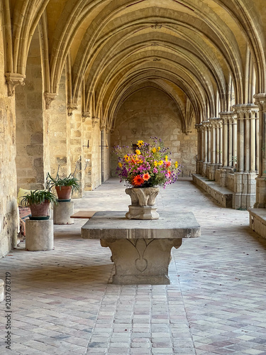 Canvastavla Royaumont Abbey, in Asnières‑sur‑Oise, France,  Gothic Cistercian monastery with
