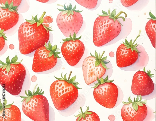 strawberry seamless background