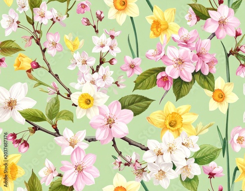 spring flowers background